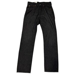 Levis 501 Slim Taper Jeans Mens 30x32 Dark Denim Button Fly Stretch Extensible